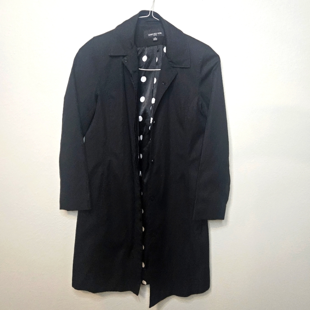 Jones New York Petite Black Trench Coat